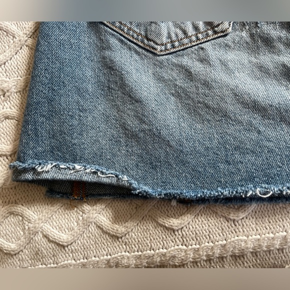 We The Free Distressed Denim Button-Up Skirt Women’s Size 28 - Picture 4 of 14